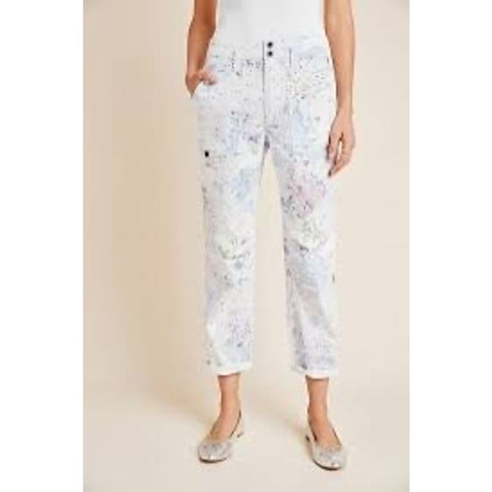 Anthropologie Wanderer Watercolor Cargo Pants Sz 25